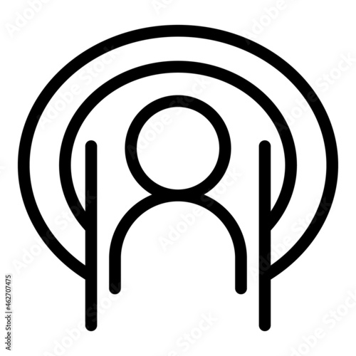 Mri equipment icon outline vector. Magnetic resonance. Medical scanner