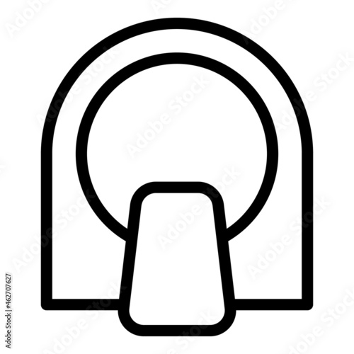 Mri radiology icon outline vector. Magnetic resonance. Medical scanner