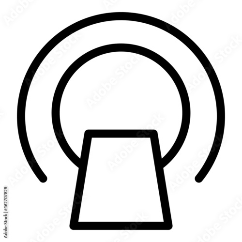 Laboratory mri icon outline vector. Magnetic scanner. Medical machine