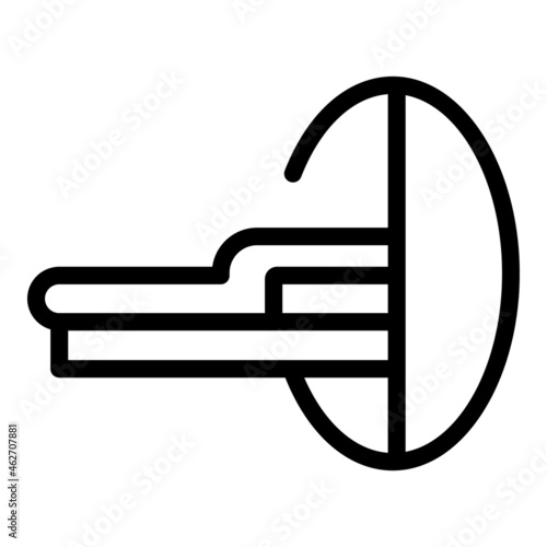 Tomograph mri icon outline vector. Magnetic resonance. Medical scanner