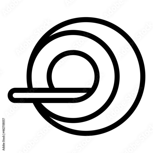 View mri icon outline vector. Magnetic resonance. Medical scanner