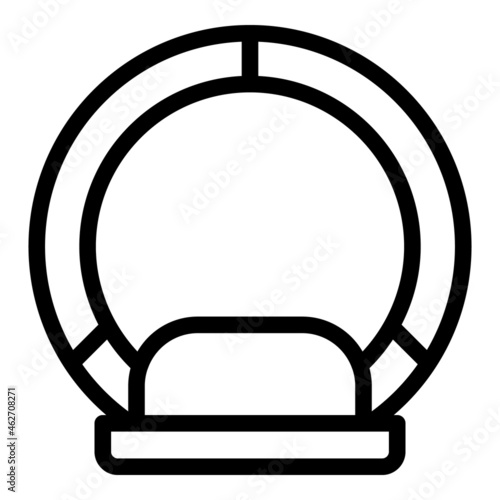 Computer mri icon outline vector. Magnetic resonance. Medical scanner