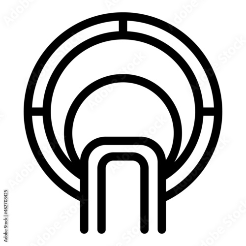 Diagnostic mri icon outline vector. Magnetic resonance. Medical scanner