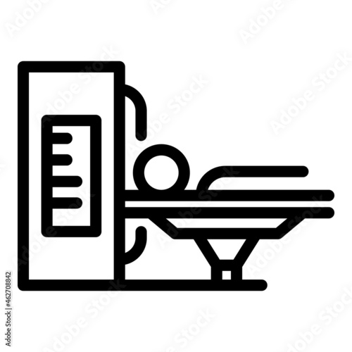 People mri icon outline vector. Magnetic resonance. Medical scanner