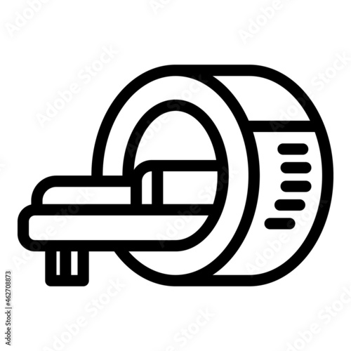Mri template icon outline vector. Magnetic resonance. Medical scan