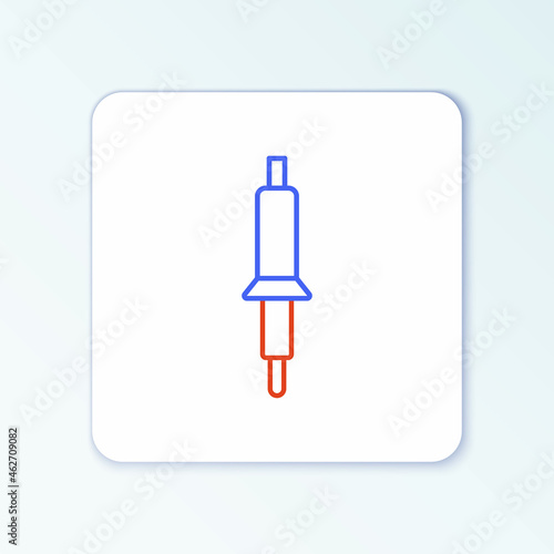 Line Soldering iron icon isolated on white background. Colorful outline concept. Vector