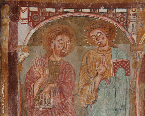 due Apostoli; affresco nella chiesa di S. Giacomo a Termeno