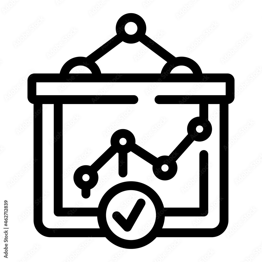 Business graph icon outline vector. Success job. Work idea Business graph icon outline vector. Success job. Work idea