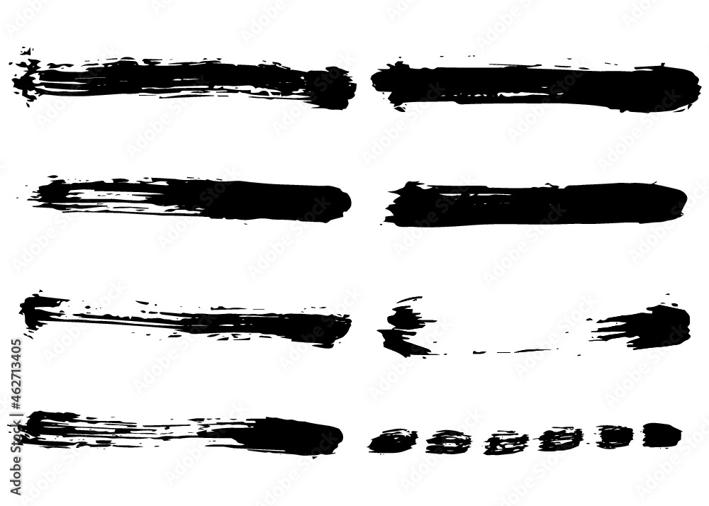 Grunge dry paint brush strokes, vector, isolated Grunge dry paint brush strokes, vector, isolated