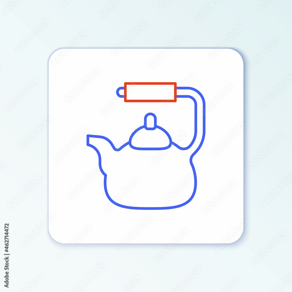 Line Kettle with handle icon isolated on white background. Teapot icon. Colorful outline concept. Vector Line Kettle with handle icon isolated on white background. Teapot icon. Colorful outline concept. Vector