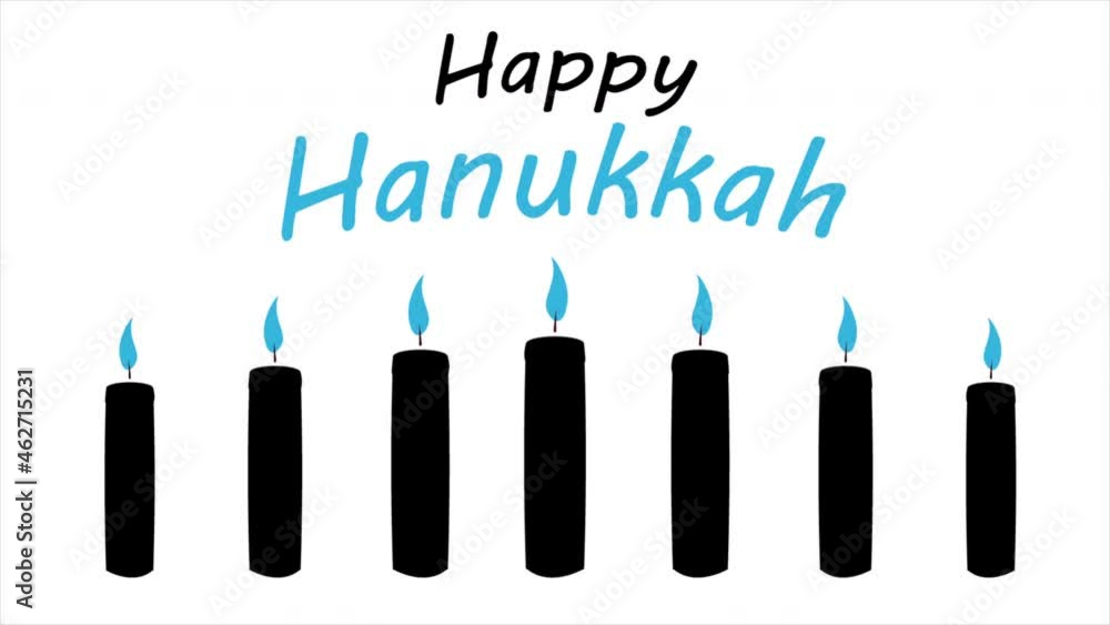 Candles to happy Hanukkah, art video illustration. Candles to happy Hanukkah, art video illustration.