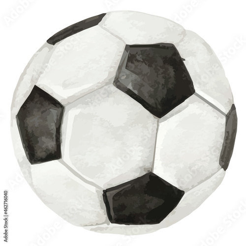 Vector watercolor style illustration of soccer ball
