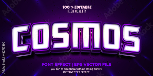 editable font effect Cosmos text style