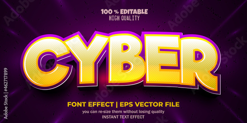 editable font effect cyber text style