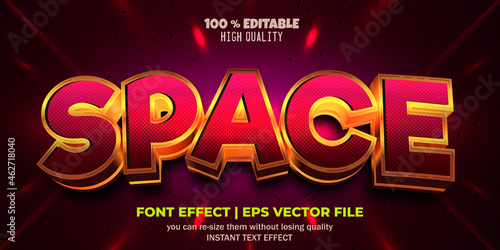 editable font effect space text style