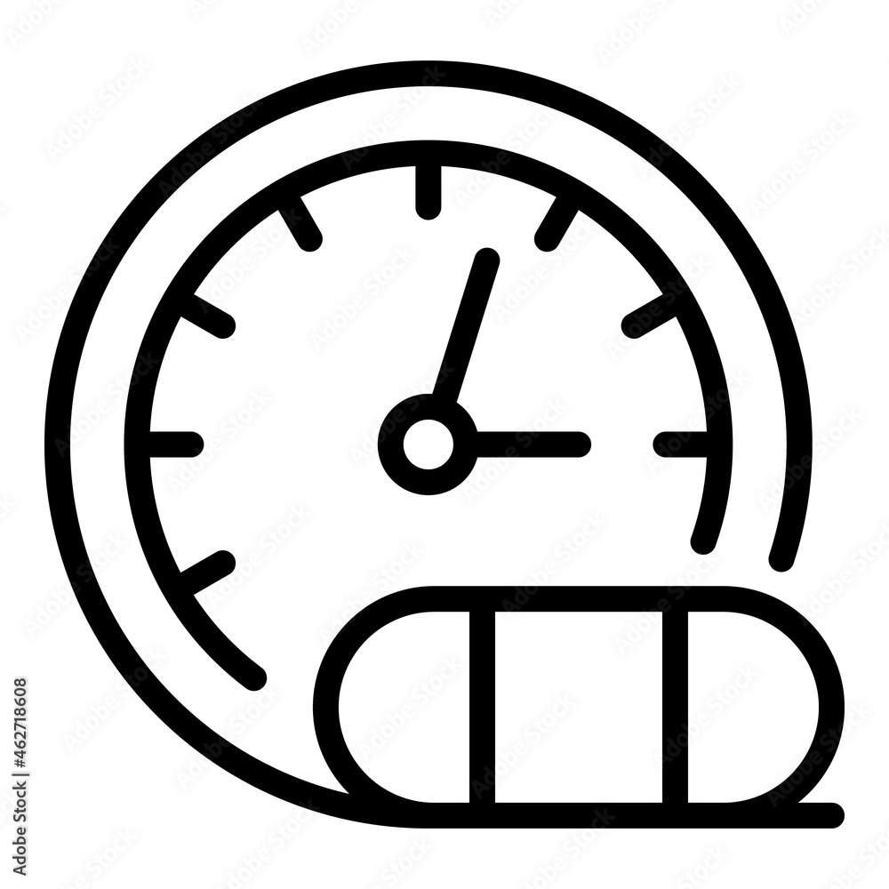 Time pills jar jar icon outline vector. Medicine pill. Pharmacy prescription Time pills jar jar icon outline vector. Medicine pill. Pharmacy prescription