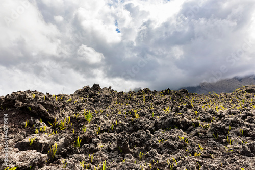 Reunion, Piton de la Fournaise, Grand Brule, Lava field photo