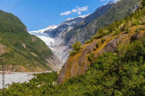 New Zealand,ÔøΩWestlandÔøΩDistrict, Franz Josef, Scenic view of Franz Josef Glacier