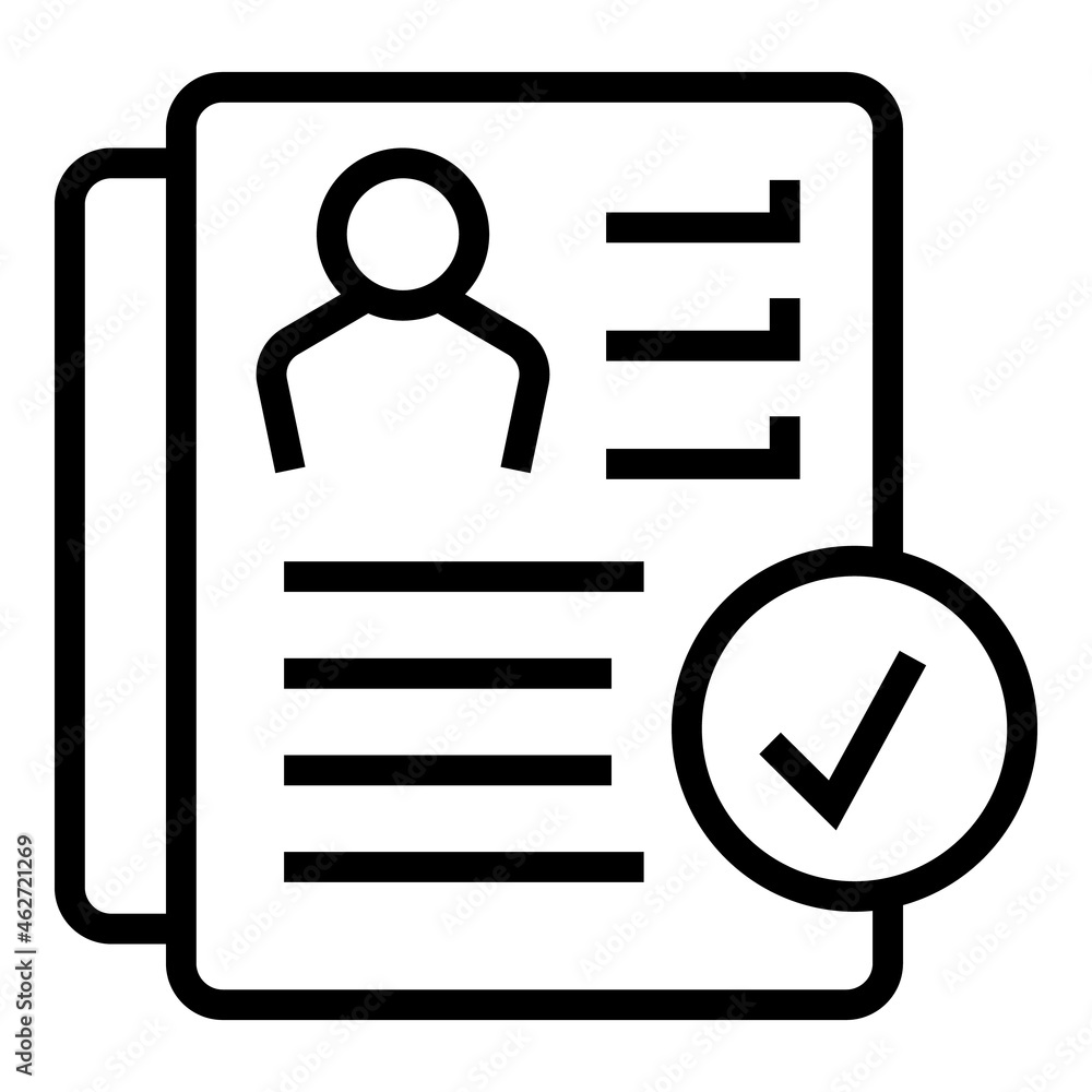 Cv paper icon outline vector. Job template. Resume curriculum Cv paper icon outline vector. Job template. Resume curriculum