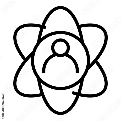 Speaker motivation icon outline vector. Business conference. Seminar presentation