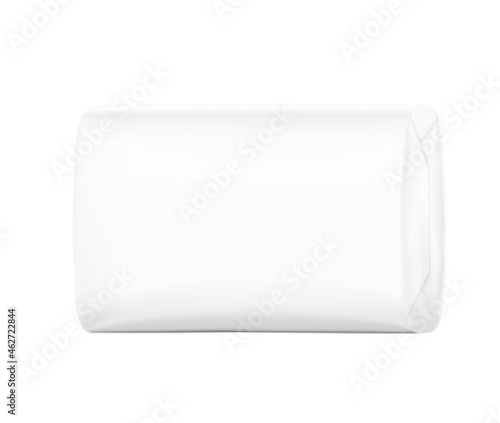 Realistic wrap pack mockup. Vector illustration isolated on white background. Easy to use for presentation your product, idea, design. EPS10.