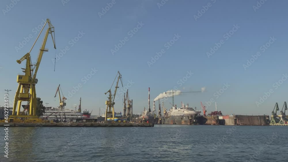 View of the port from the river View of the port from the river