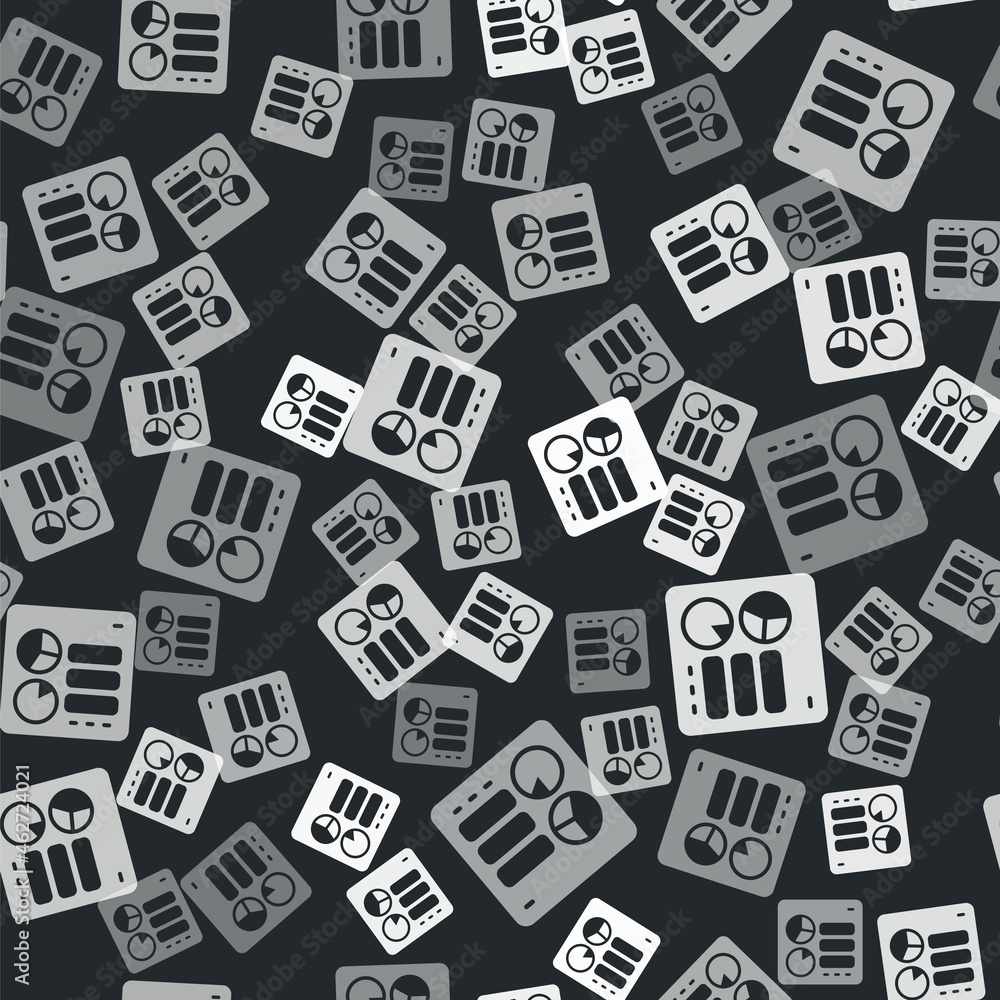 Grey Computer api interface icon isolated seamless pattern on black background. Application programming interface API technology. Software integration. Vector Grey Computer api interface icon isolated seamless pattern on black background. Application programming interface API technology. Software integration. Vector