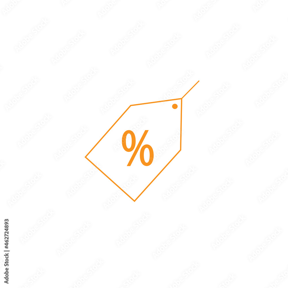 Discount icon vector isolated on white background. Trendy discount icon in flat style. Template for app, ui and logo. Icon discount for your web site. Modern discount icon, EPS 10