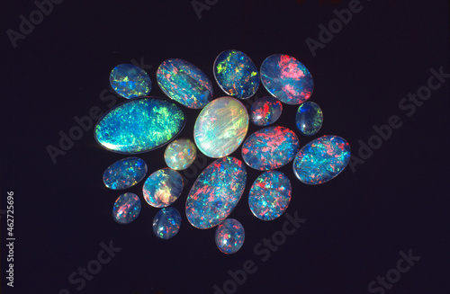 Black opals from Coober Pedy South Australia. photo