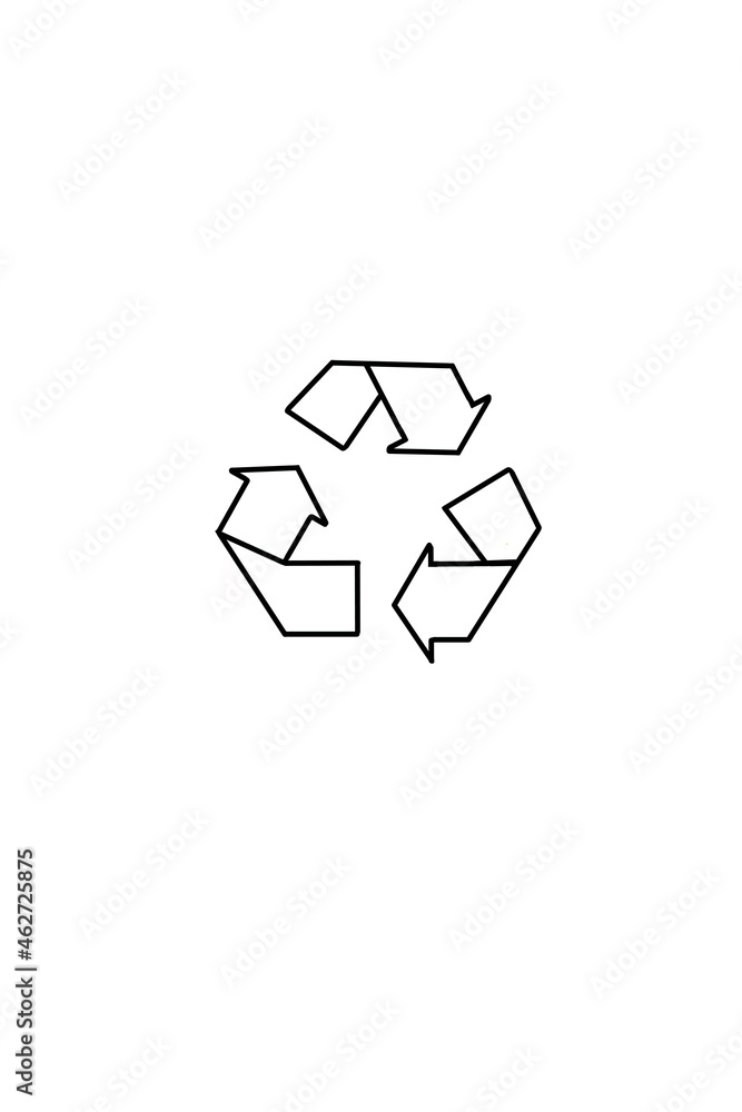 Recycle logo on white background illustration Recycle logo on white background illustration