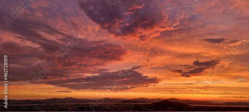 Obraz  z motywem sunset in the sky
