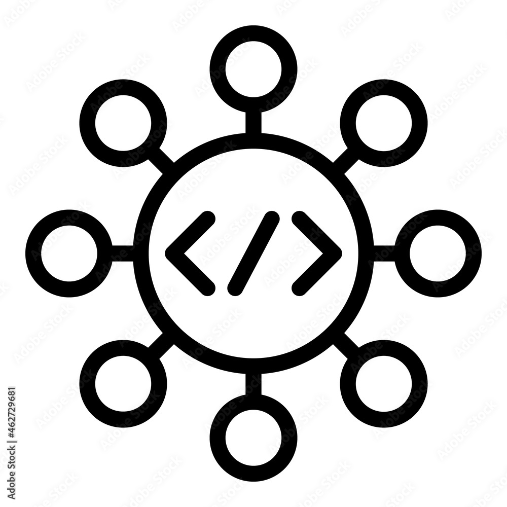 Code web scheme icon outline vector. Cms website. Design html Code web scheme icon outline vector. Cms website. Design html