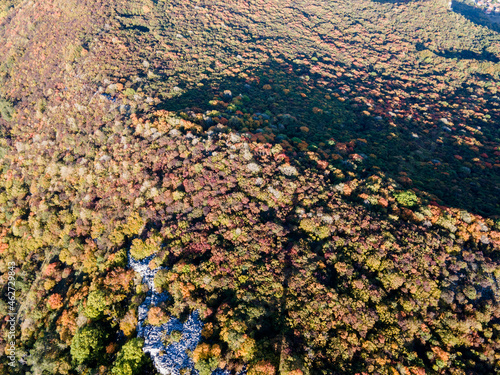 Autumn Landscape of Balkan Mountains near town of Vratsa, Bulgaria photo