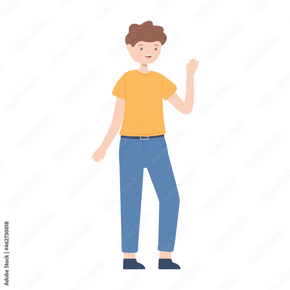 Fototapeta premium teen boy character