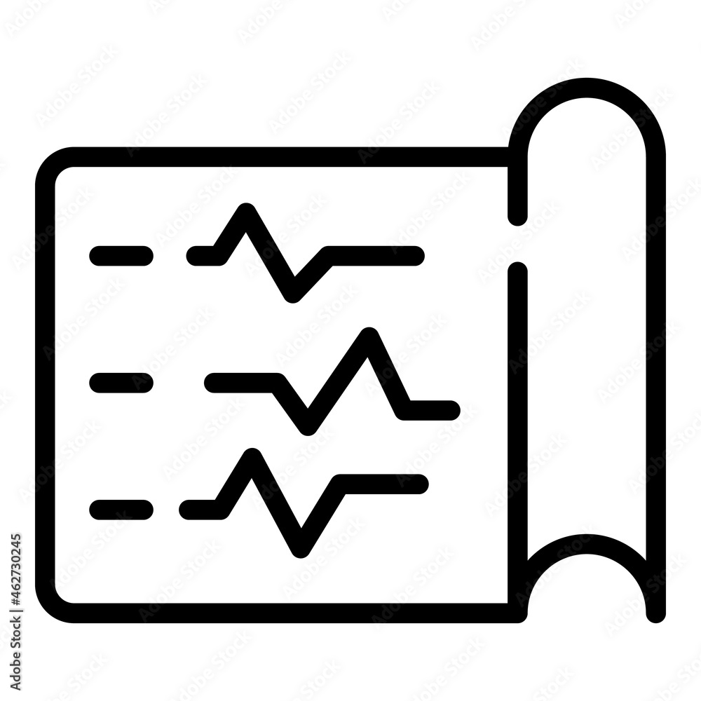 Heartrate paper icon outline vector. Rate heart. Pulse beat Heartrate paper icon outline vector. Rate heart. Pulse beat