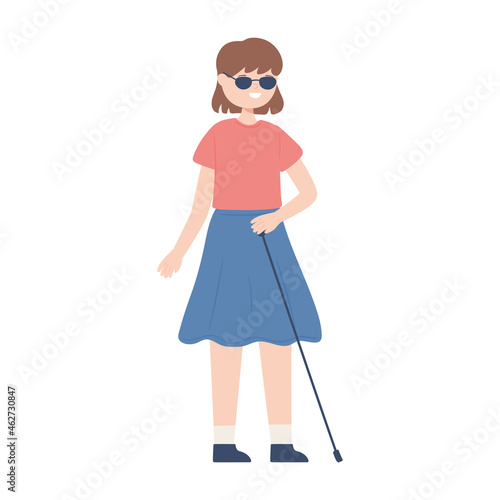 blind young woman