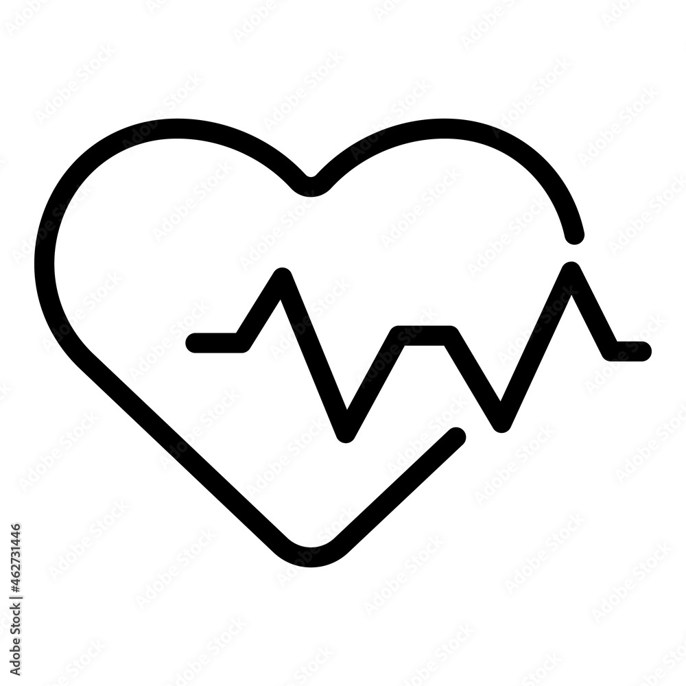 High heart rate icon outline vector. Beat pulse. Cardiac heartrate High heart rate icon outline vector. Beat pulse. Cardiac heartrate