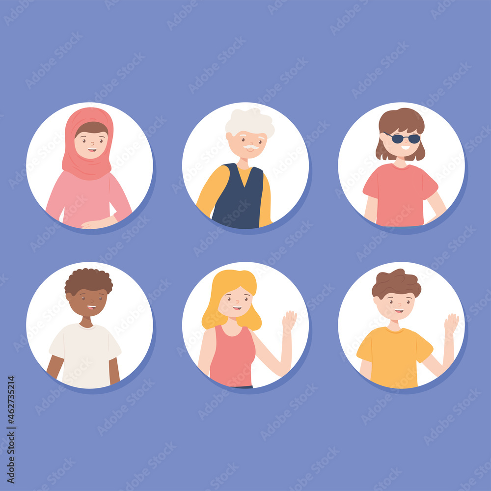 diverse multiracial of people