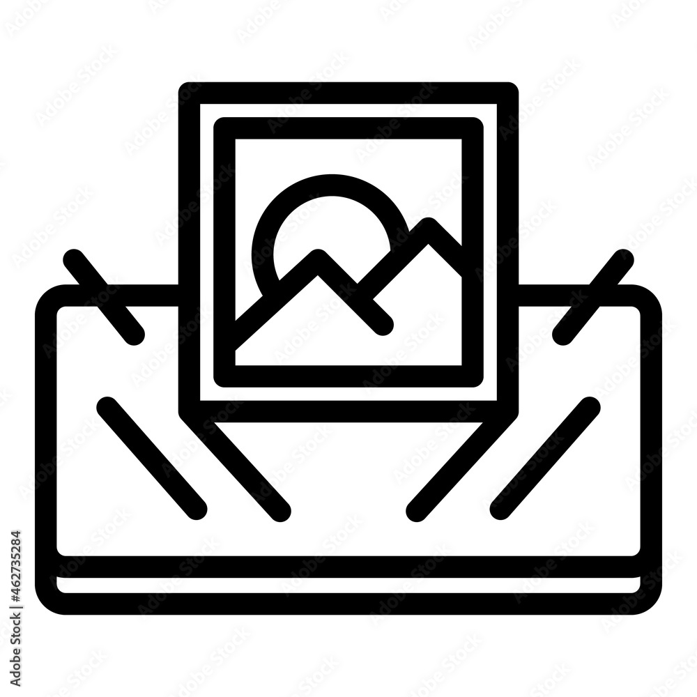 Landscape vr tour icon outline vector. Camera angle. View degree Landscape vr tour icon outline vector. Camera angle. View degree