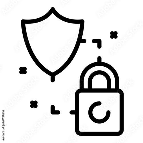 Verification secured icon outline vector. Login code. Multi password photo