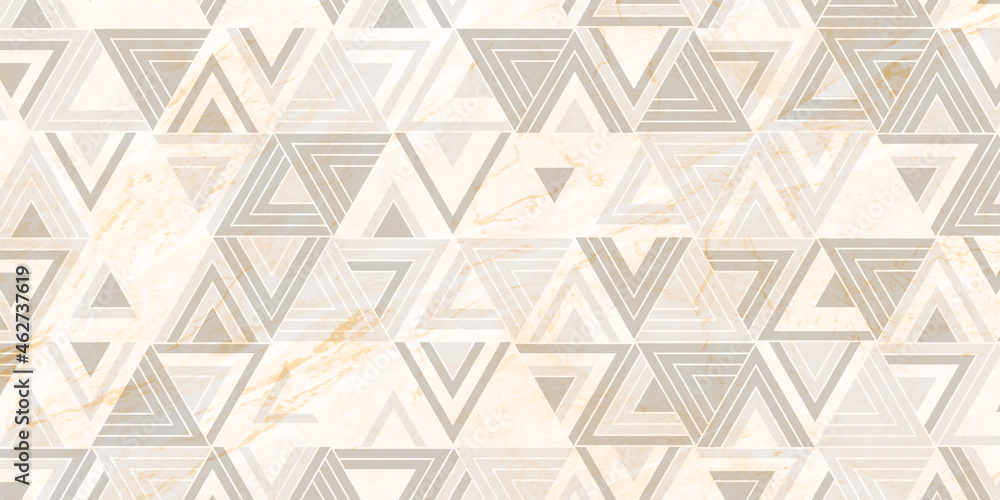 Abstract geometric pattern stripes triangle shape with marble texture luxury of white and gray background Abstract geometric pattern stripes triangle shape with marble texture luxury of white and gray background