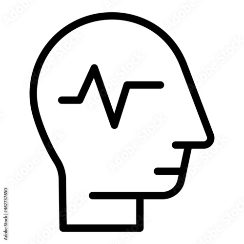 Head xray icon outline vector. Medical machine. Mri equipment