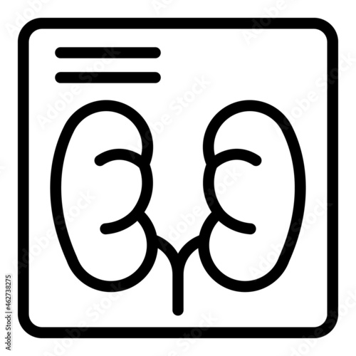 Human kidney examination icon outline vector. Medical health. Body equipment