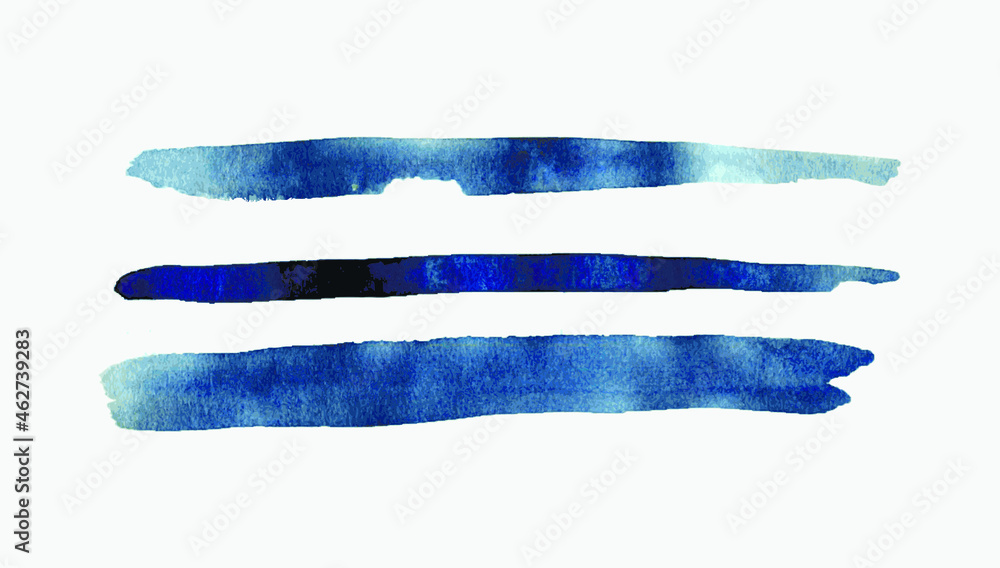 Fototapeta premium Watercolor lines set. Vector illustration