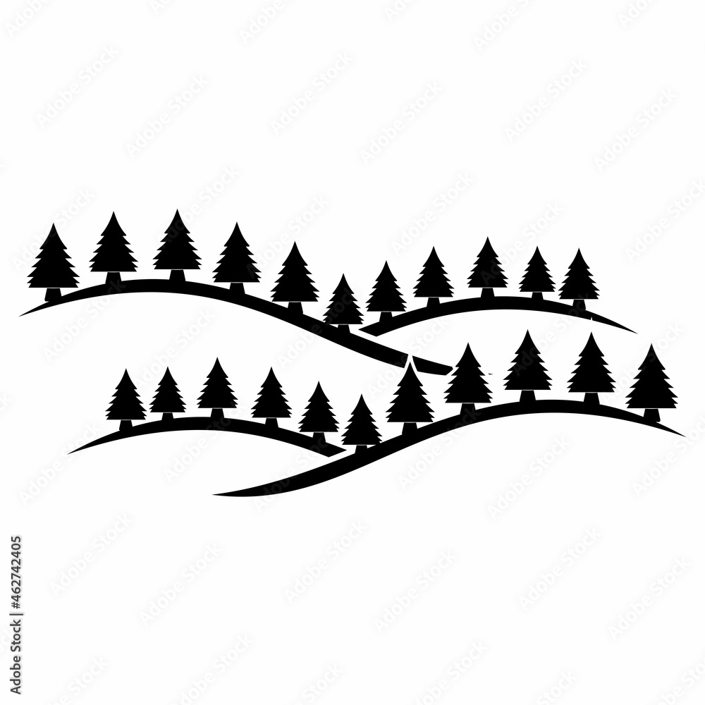 Obraz premium tree icon, tree vector sign symbol