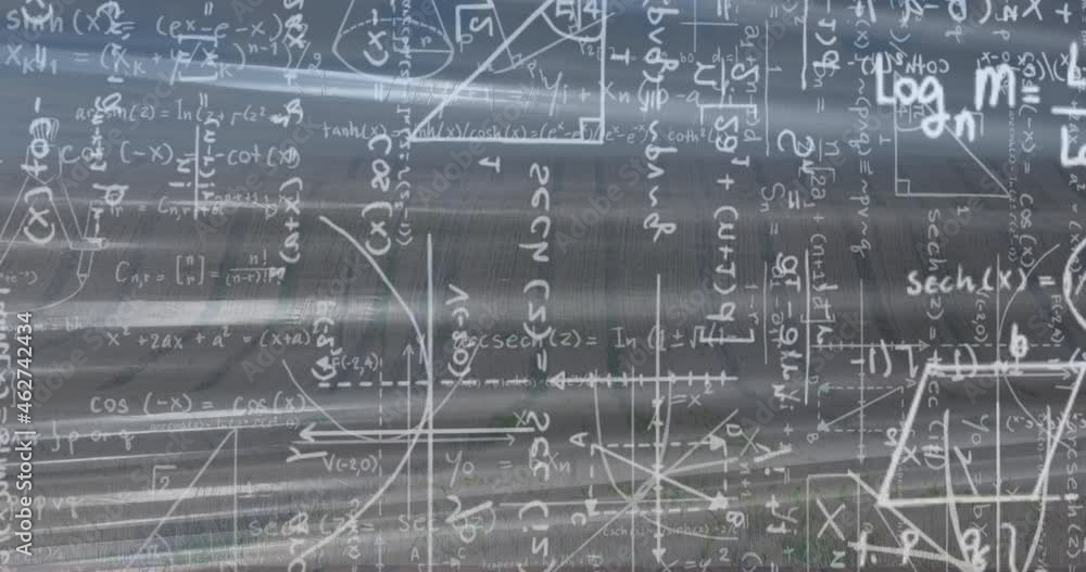 Animation of mathematics formulas on grey background Animation of mathematics formulas on grey background