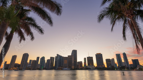 Miami, Florida, USA skyline on Biscayne Bay. © SeanPavonePhoto