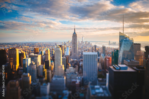 USA, New York, New York City, View of Manhattan skyscrapers photo