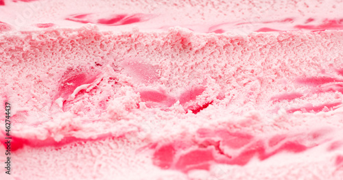 Texture ice cream strawberry Melted Surface, Front view Food concept, Blank for design.