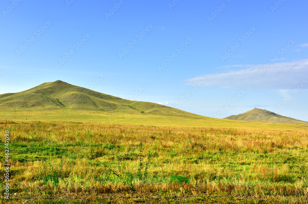 Hills in the steppes of Khakassia.